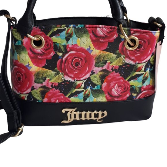 Juicy Couture Crossbody Handbag Floral With Gold Hardware - Picture 6 of 12